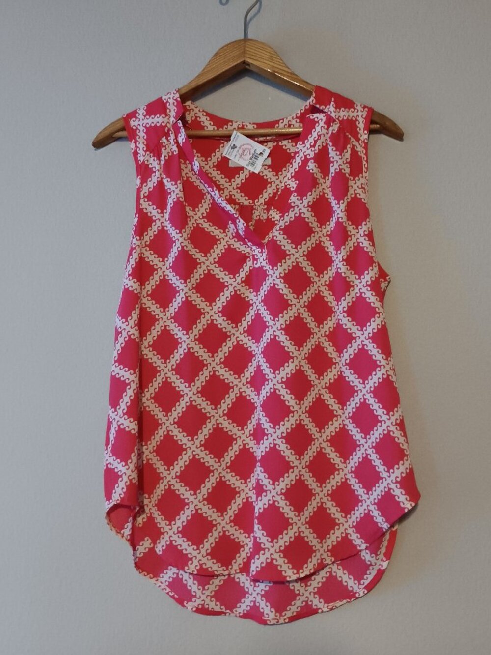 41 Hawthorn Top Sleeveless Women's Coral Blouse Medium